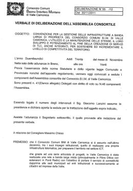 Consorzio Comuni DELIBERAZIONE N` 55 /12
