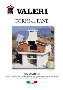 Scaricate il pdf con il catalogo forni Valeri.