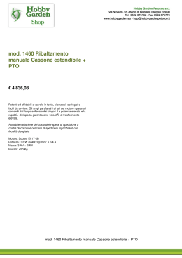 mod. 1460 Ribaltamento manuale Cassone estendibile + PTO