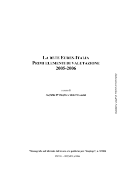 LA RETE EURES-ITALIA PRIMI ELEMENTI DI