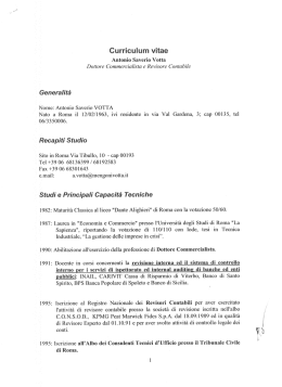 Curriculum vitae - Agenzia Nazionale Giovani