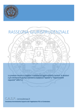 Rassegna Giurisprudenziale