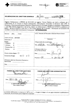 Delibera - Azienda Ospedaliera San Giovanni Addolorata