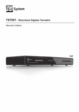 Manuale decoder TS7001 Manuale cod.: 21005237