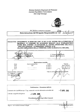 Determinazione del Dirigente Responsabile nr. del 2/4/L0 [1-