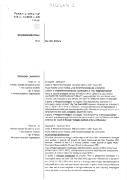 VITAE INFORMAZIONI PERSONALI