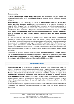 Caro associato, A.M.I.A. – Associazione Italiana Medici Anti