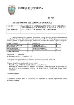 Delibera n. 75/2015 - Comune di Capolona