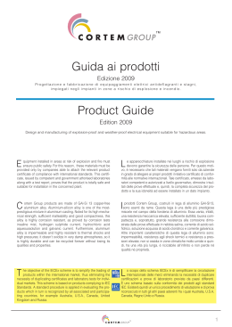 Guida ai prodotti Product Guide