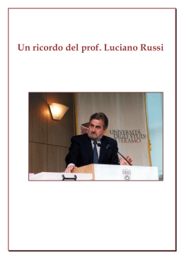 Un ricordo del prof. Luciano Russi