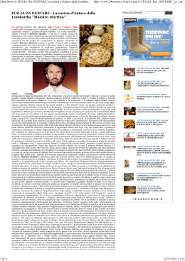 ITALIA DA GUSTARE - La cucina d`Autore della