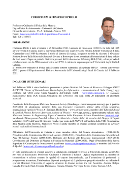 Prof. Francesco Priolo - Scuola Superiore di Catania
