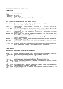 Curriculum vitae - Istituto Europeo di Oncologia