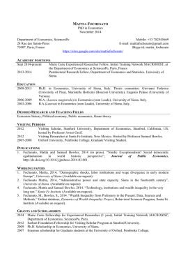 CV_Fochesato - The Graduate Institute, Geneva