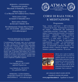 CORSI DI RAJA YOGA E MEDITAZIONE