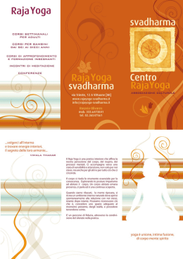 Scarica il volantino - raja yoga svadharma