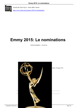 Emmy 2015: Le nominations - Close