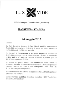 LUX >>&Icirc;< VIDE - Lux Vide SpA