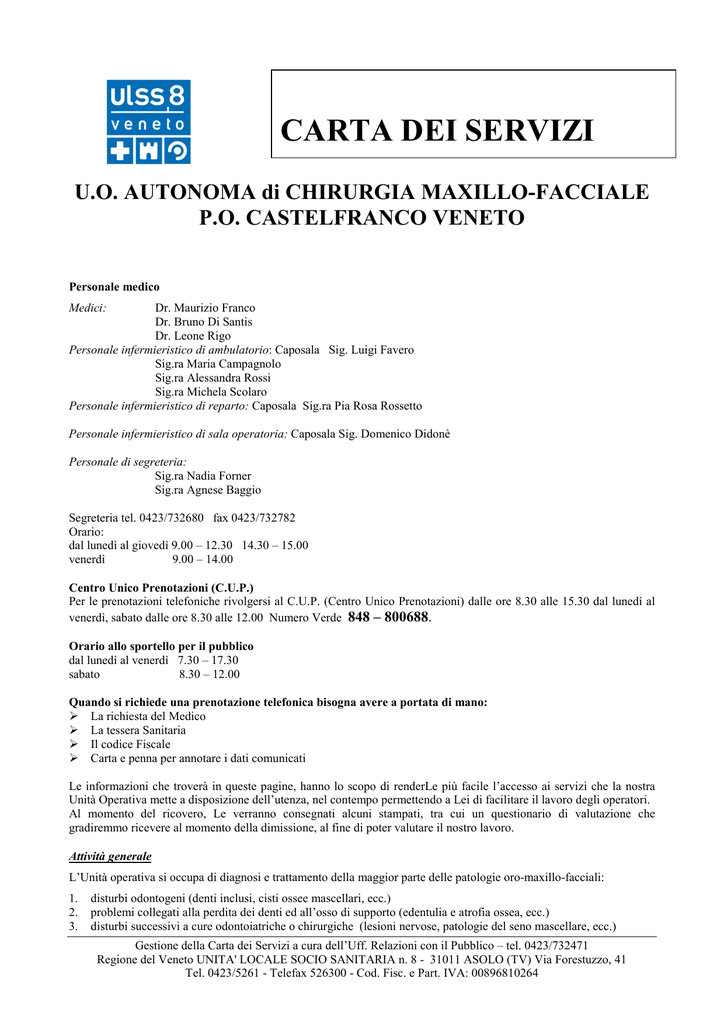 Ambulatorio Pre Operatorio