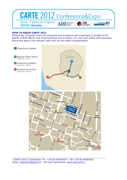 Carte 2012 usefull information and hotel suggestions