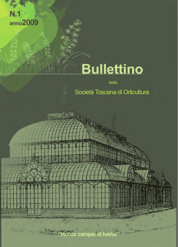 Bullettino 2009 n 1 - Società Toscana di Orticultura