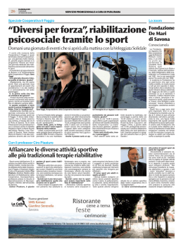 &ldquo;Diversi per forza&rdquo;, riabilitazione psicosociale tramite lo