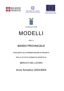 MODELLI - Provincia di Vercelli