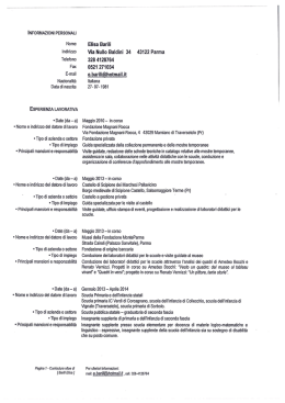 Curriculum - Comune di Ravenna