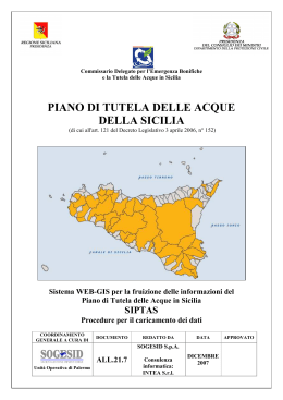 SIPTAS - Procedure di caricamento dati