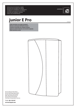 Manual JUNIOR E Pro - Automatismos Pujol