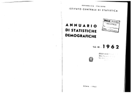 A N N u A R I o I DI STATISTICHE DEMQGRAFICHE