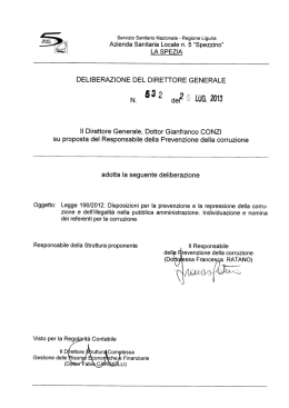 Vedi delibera di individuazione e nomina dei referenti per la