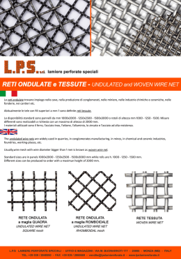 Reti ondulate e tessute assortimento