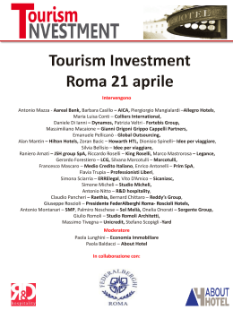 Diapositiva 1 - Tourism Investment