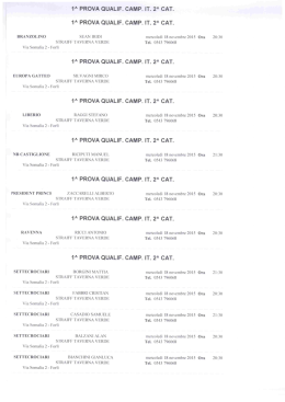 1" prova qualif. 1" prova qualif.