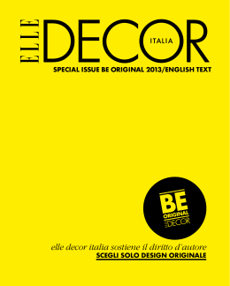 Scarica qui la brochure dello Special Issue 2013