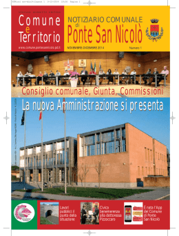 Notiziario Dicembre 2014 - Comune di Ponte San Nicol&ograve;