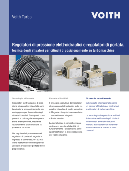 Regolatori di pressione elettroidraulici e regolatori di portata,