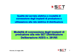 Bridi: Connessione impianti produzione a rete SET - AEIT-TAA