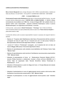 CURRICULUM SCIENTIFICO PROFESSIONALE Marco