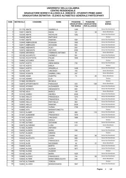 Elenco Alfabetico Generale Partecipanti
