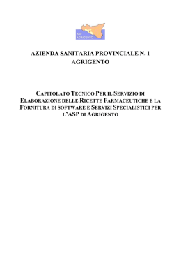 capitolato speciale elab ricette