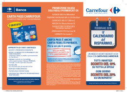 Banca SOLO NEGLI IPERMEROATI Dl: Carrefour