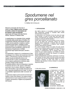 Spodumene nel gres porcellanato