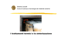 I trattamenti termici e la sinterizzazione