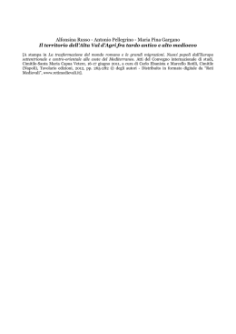 Il territorio dell`Alta Val d`Agri fra tardo antico e alto