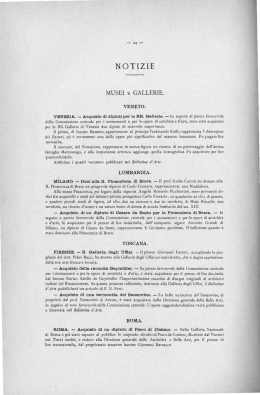 NOTIZIE - Bollettino d`Arte