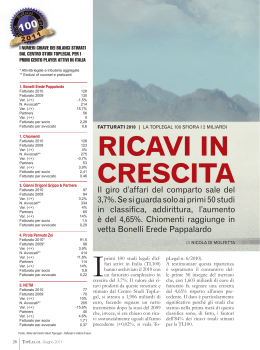 RICAVI IN CRESCITA - Studio Legale De Berti Jacchia