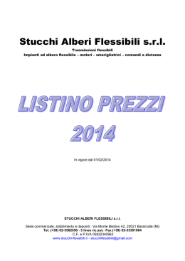 Listino 2014 - Stucchi Flessibili