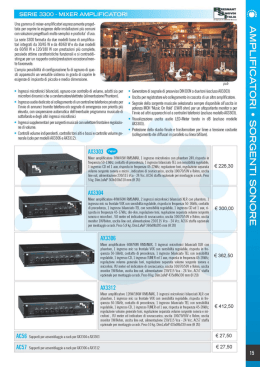 SERIE 3300 - MIXER AMPLIFICATORI ""&deg;&ldquo;,_`f"